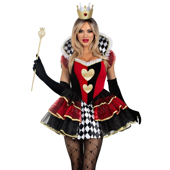 Leg Avenue Other - Leg Avenue Queen of Hearts Costume – Red Black Gold Dress